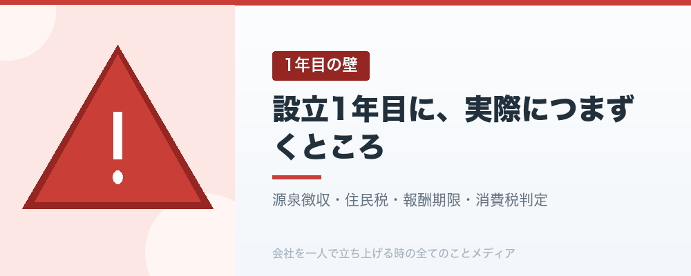 設立1年目に、実際につまずくところ