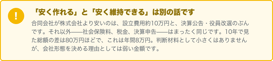 安く作れると安く維持できるは別の話