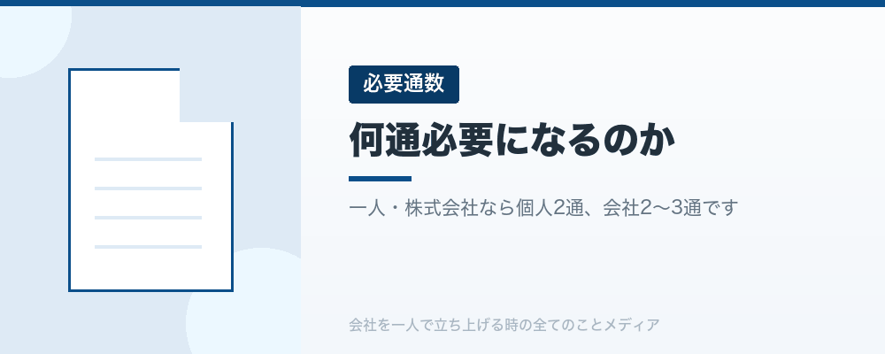 何通必要になるのか