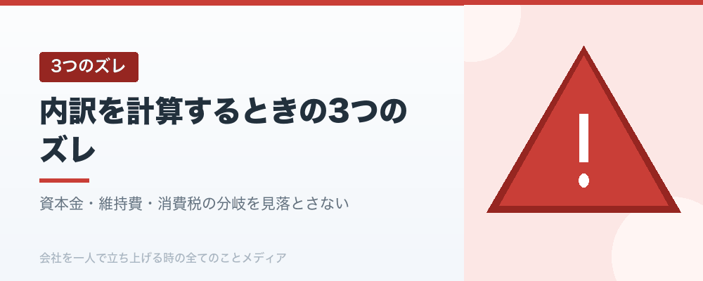 内訳を計算するときの3つのズレ