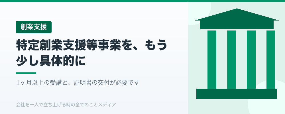 特定創業支援等事業を、もう少し具体的に
