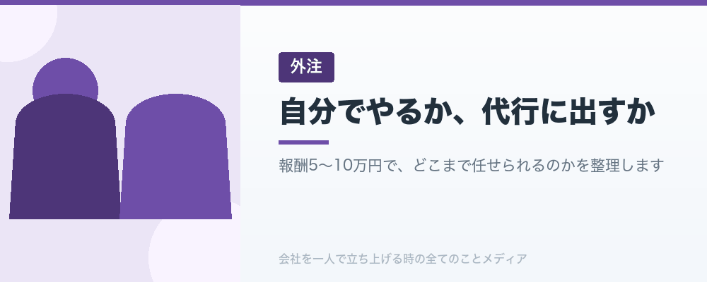 自分でやるか、代行に出すか