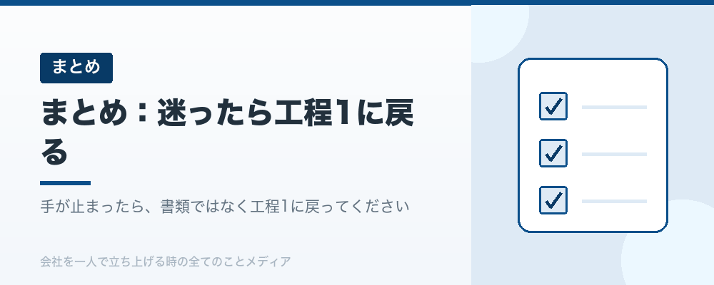 まとめ:迷ったら工程1に戻る