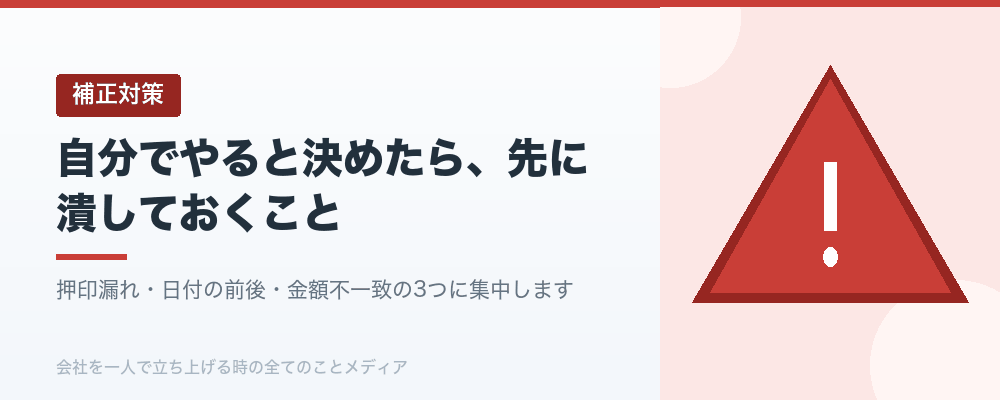 自分でやると決めたら、先に潰しておくこと