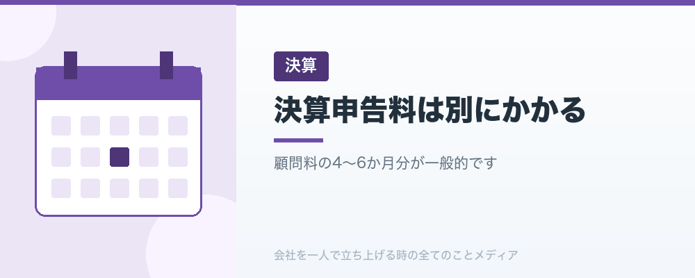 決算申告料は別にかかる